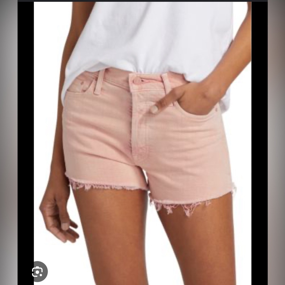 MOTHER Pink Denim Cutoff Shorts size 29